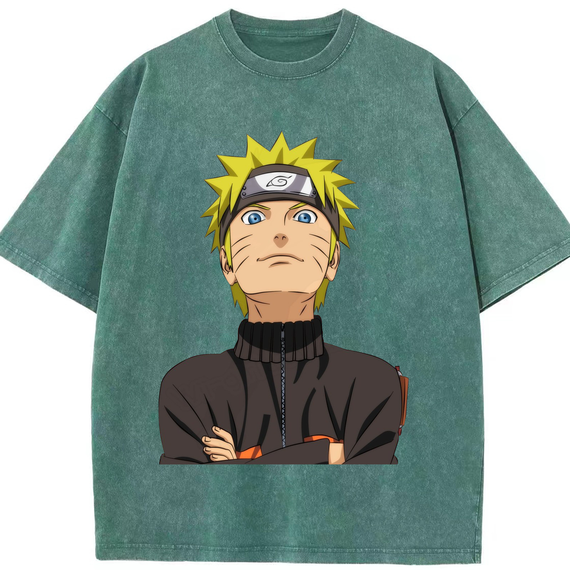 （画像用） NARUTO -ナルト- うずまき ナルト Uzumaki Naruto 綿100% ヴィンテージ風 半袖Tシャツ（フロントプリント）